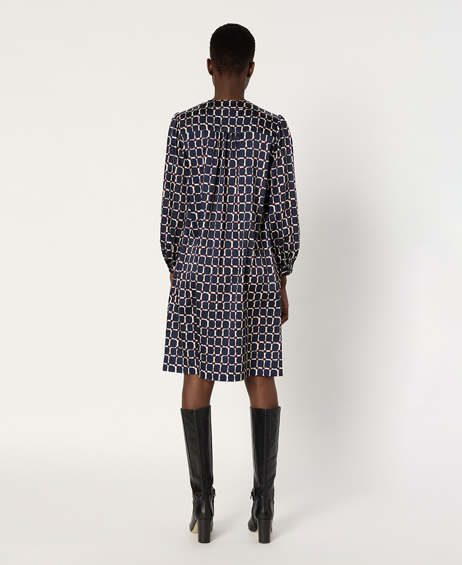 Gerard Darel Γυναικείο Σατέν Φόρεμα Με Γεωμετρικό Μοτίβο φωτογραφία