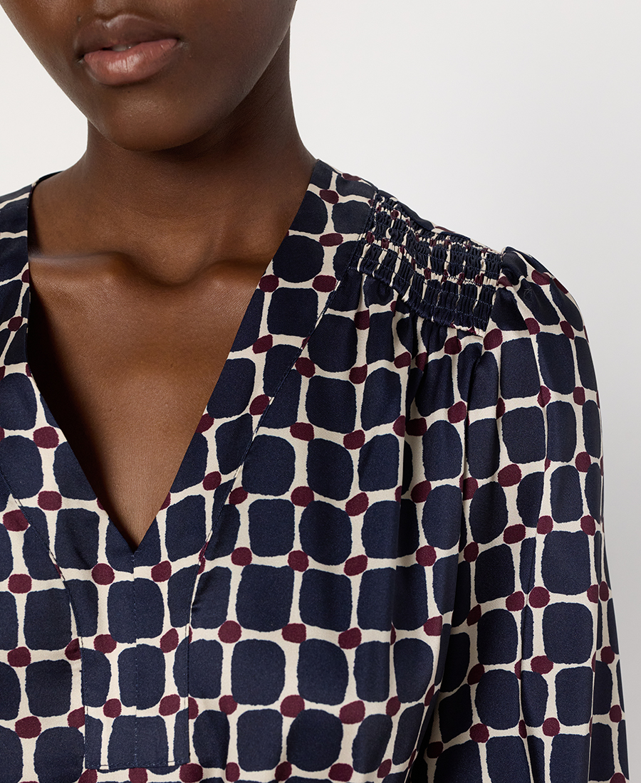 Gerard Darel Γυναικείο Σατέν Φόρεμα Με Γεωμετρικό Μοτίβο φωτογραφία