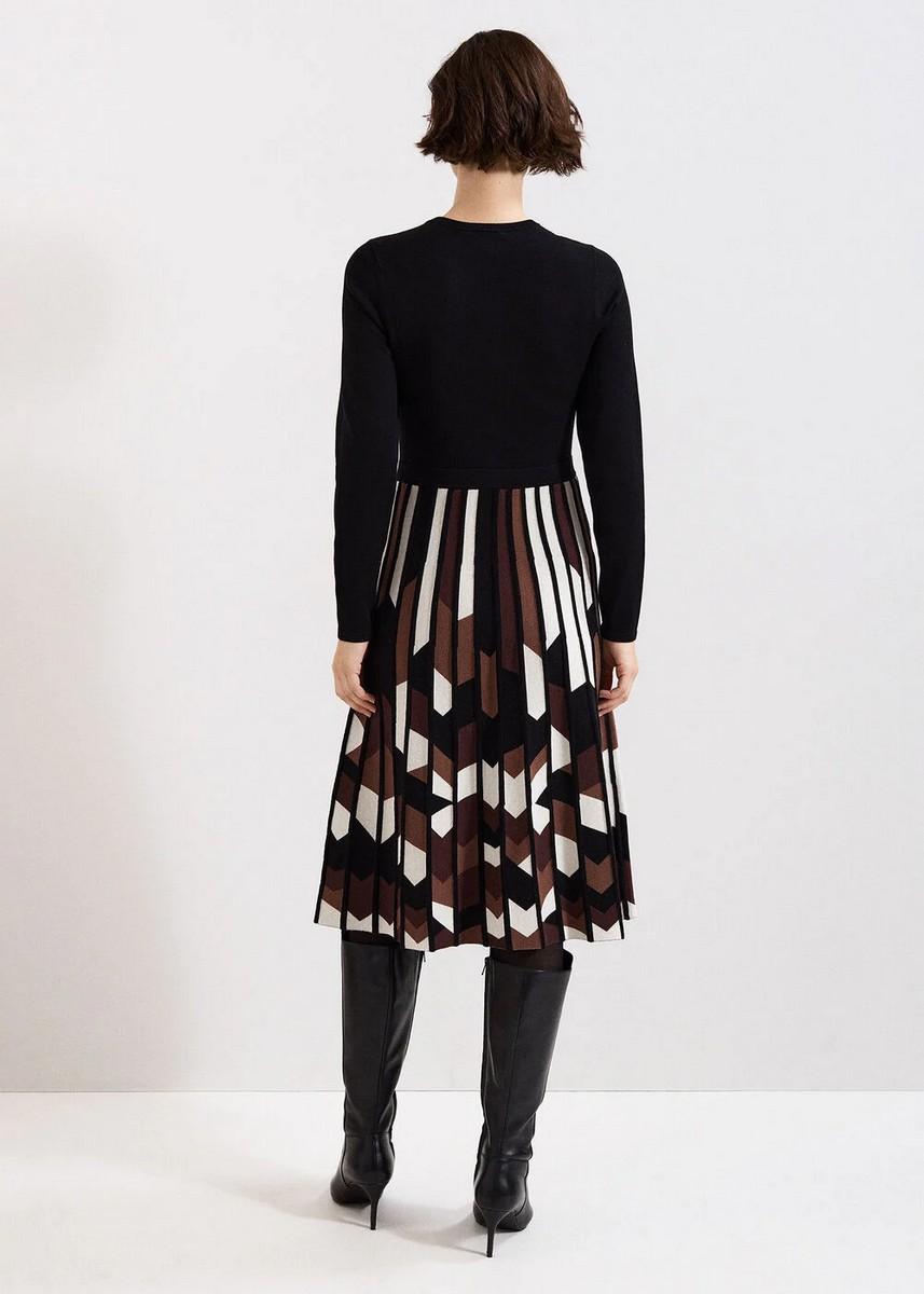 Phase Eight Γυναικείο Φόρεμα Με Πλισέ Φούστα Και Γεωμετρικό Μοτίβο φωτογραφία