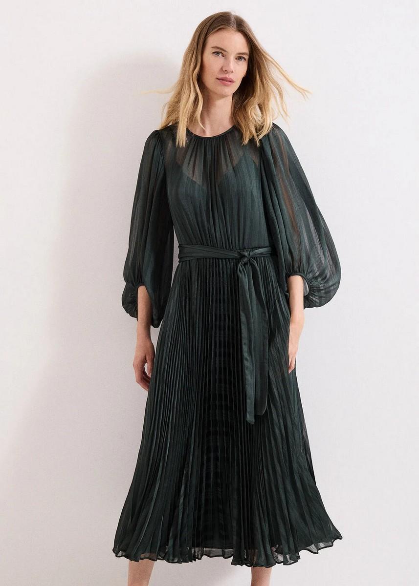 Phase Eight Phase Eight Γυναικείο Φόρεμα Με Balloon Μανίκια Και Πλισέ Φούστα