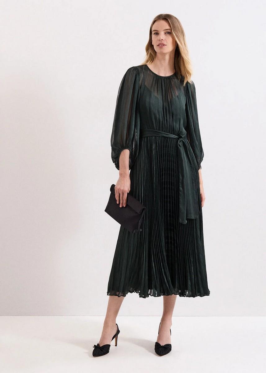 Phase Eight Γυναικείο Φόρεμα Με Balloon Μανίκια Και Πλισέ Φούστα φωτογραφία