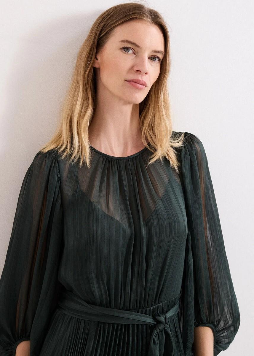 Phase Eight Γυναικείο Φόρεμα Με Balloon Μανίκια Και Πλισέ Φούστα φωτογραφία