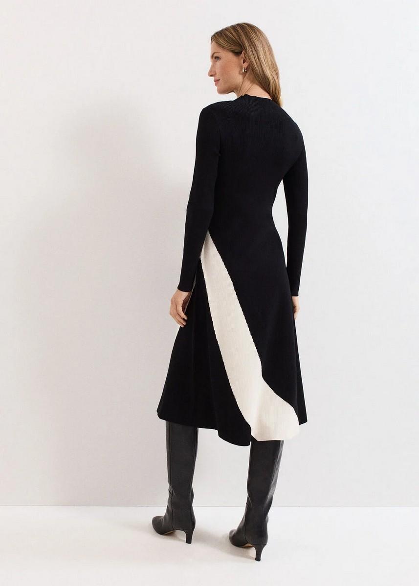 Phase Eight Γυναικείο Πλεκτό Φόρεμα Με Στρογγυλή Λαιμόκοψη Και Διχρωμία φωτογραφία