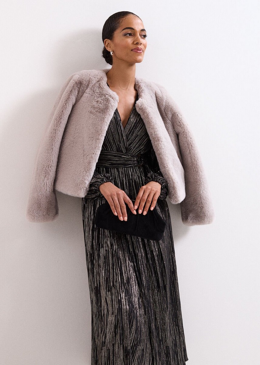 Phase Eight Γυναικείο Φόρεμα Με Μεταλλική Λάμψη Και Ζώνη φωτογραφία