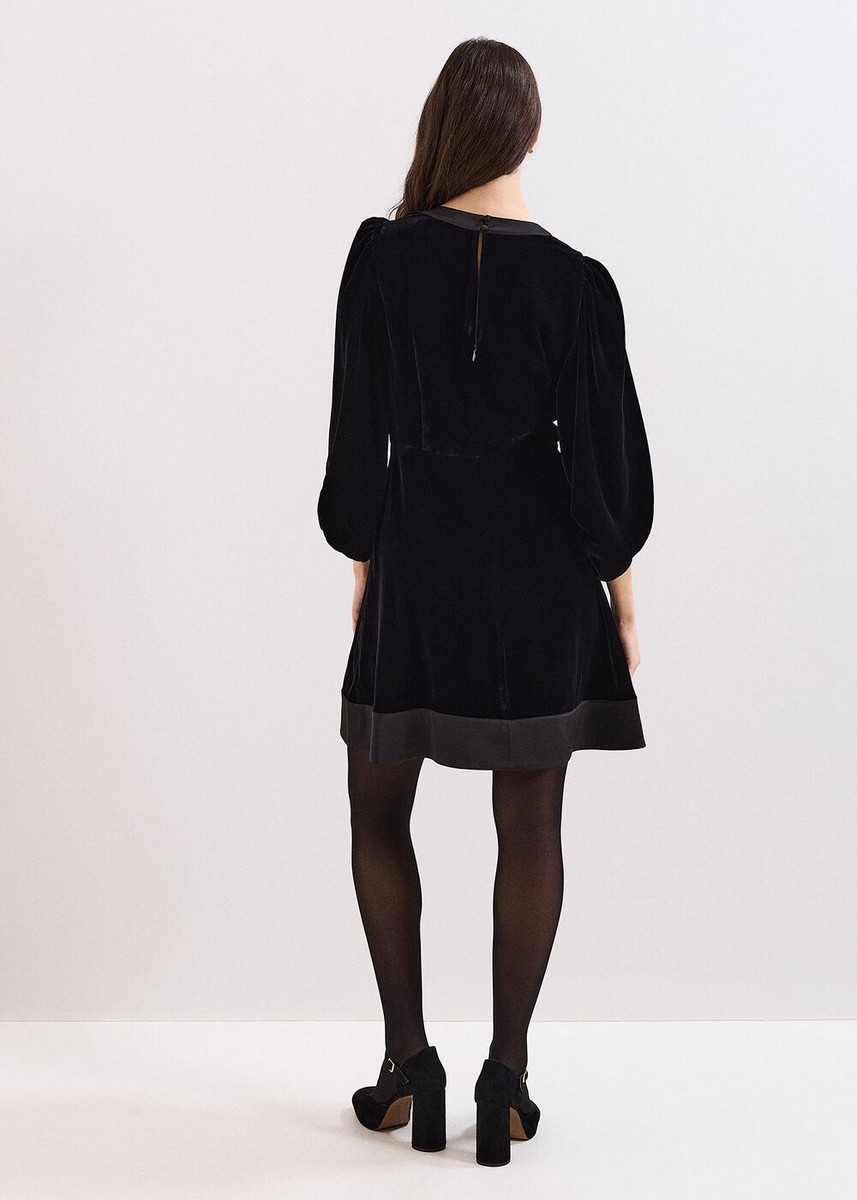 Phase Eight Γυναικείο Φόρεμα Από Βελούδο Και Διακοσμητικά Κουμπιά Κόσμημα φωτογραφία