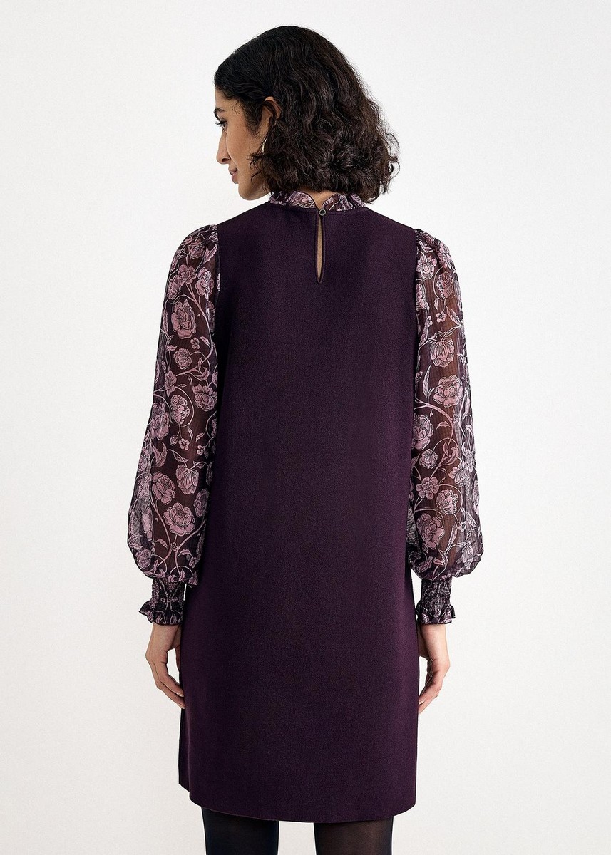 Phase Eight Phase Eight Γυναικείο Μωβ Πλεκτό Mini Φόρεμα Regular Fit Με Μακριά Μανίκια Για Smart Casual & Evening Εμφανίσεις - 3