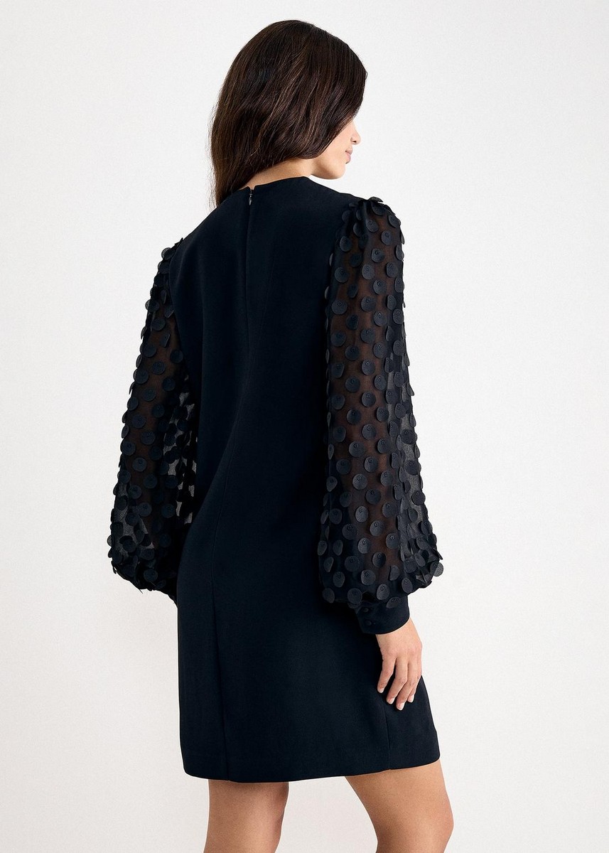 Phase Eight Phase Eight Γυναικείο Μαύρο Μονόχρωμο Mini Φόρεμα Regular Fit Με V Λαιμόκοψη Για Evening & Occasion Εμφανίσεις - 3
