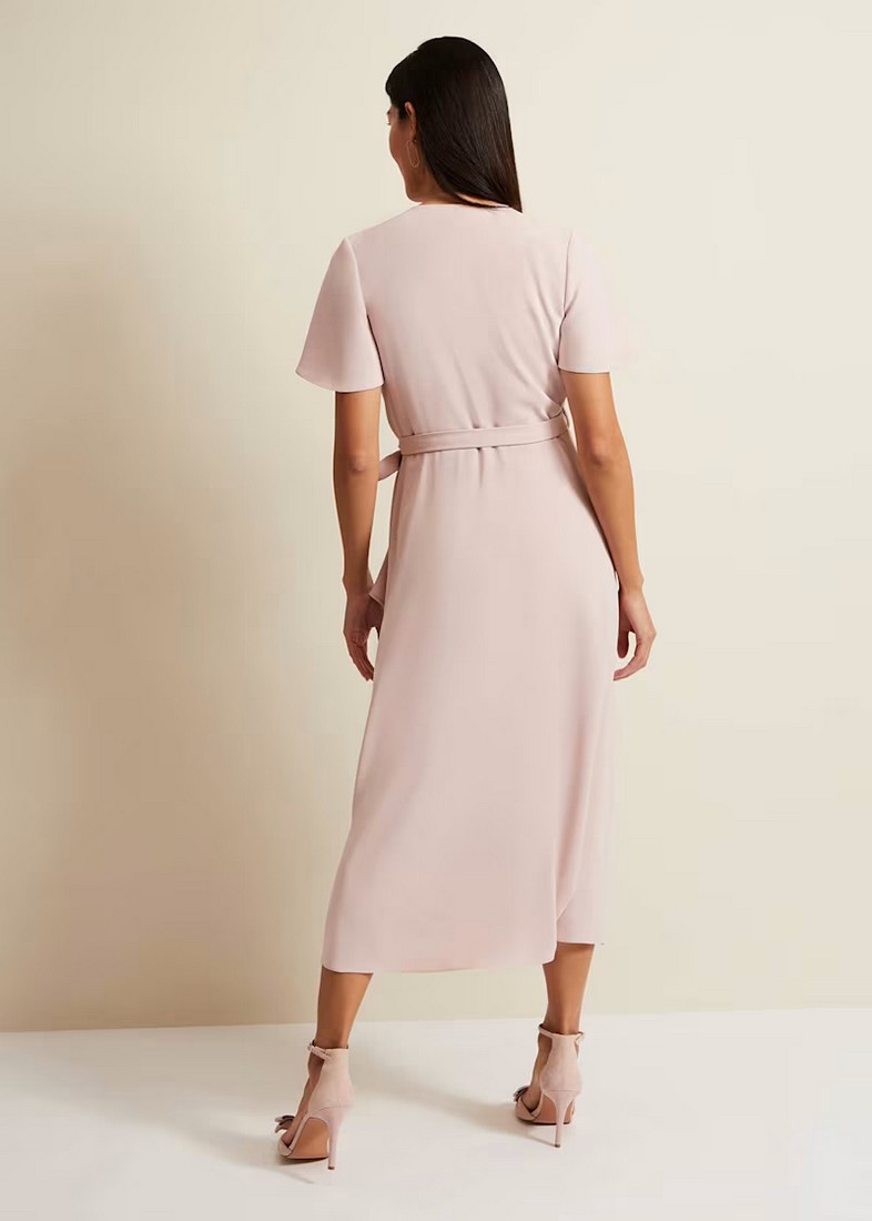 Phase Eight Φόρεμα Frill Wrap σε Ροζ Ανοιχτό φωτογραφία