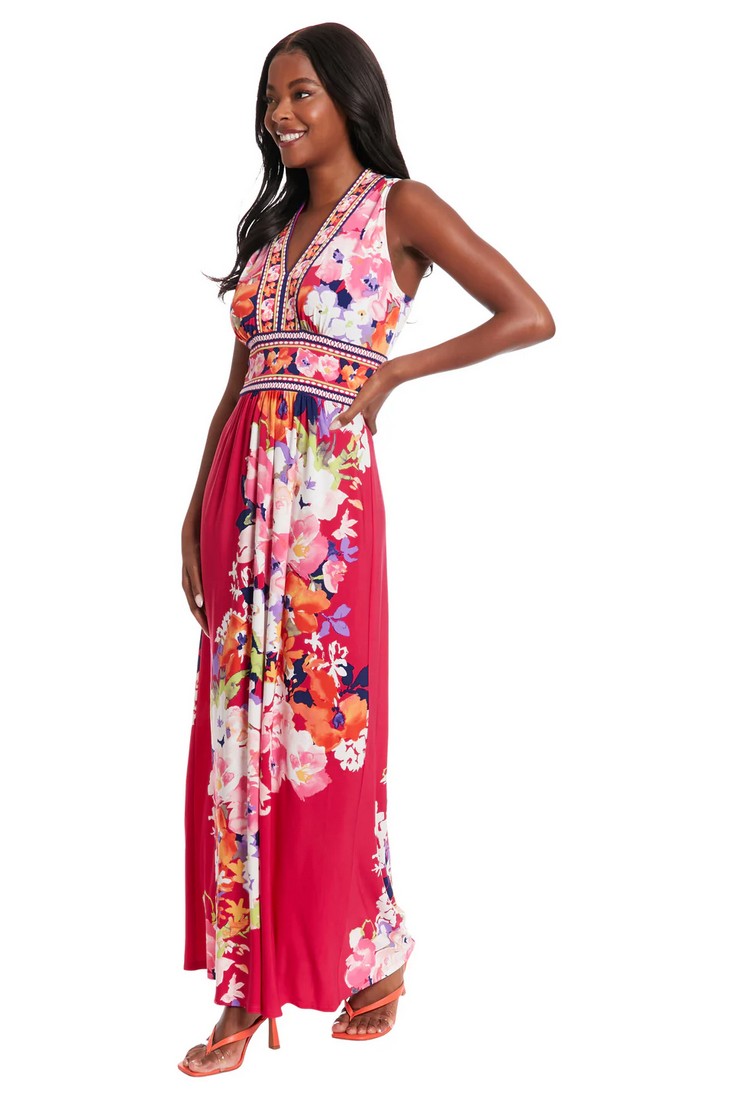 Φόρεμα Floral Maxi σε Ροζ Εμπριμέ φωτογραφία