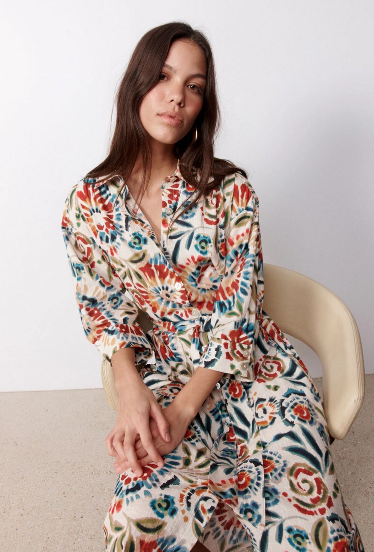 Printed midi dress φωτογραφία