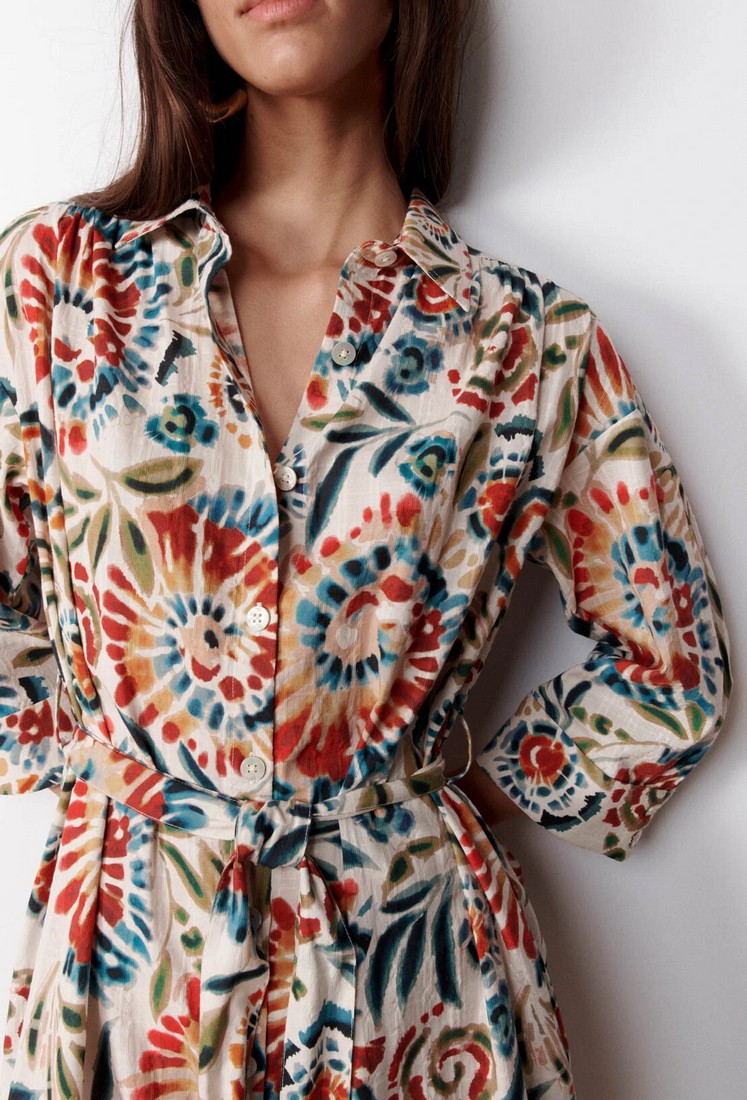 Printed midi dress φωτογραφία