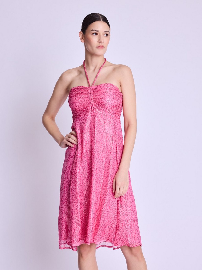 Berenice Berenice Pink lurex flowing dress