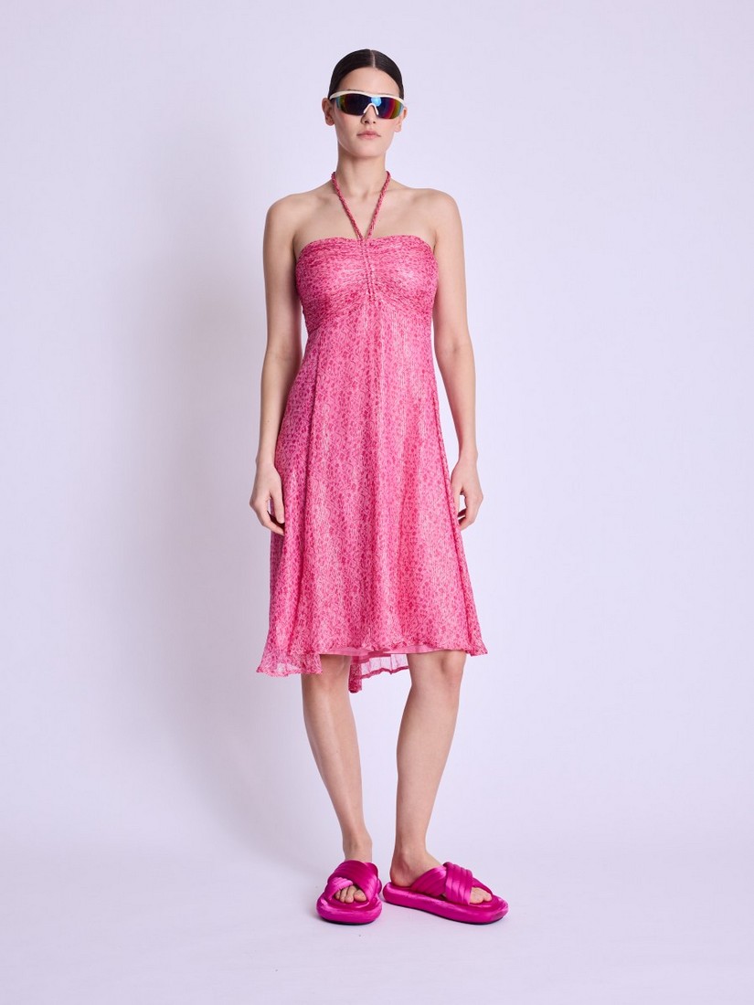Berenice Pink lurex flowing dress φωτογραφία