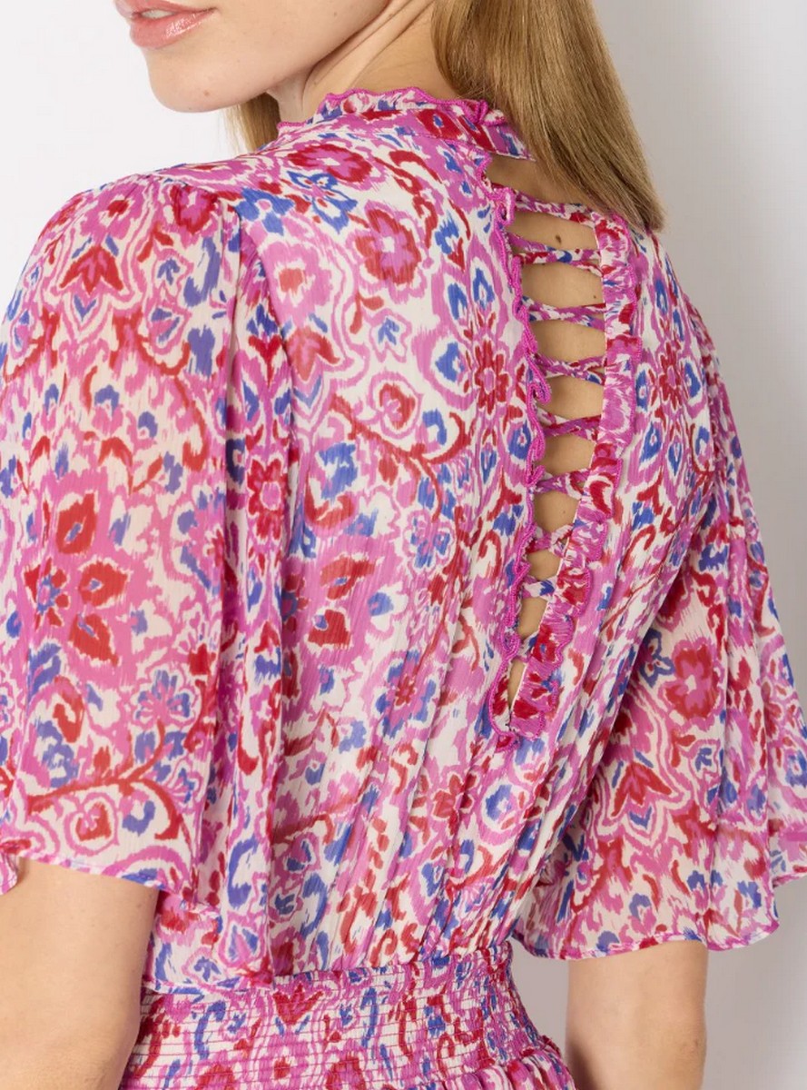 Berenice Γυναικείο Φόρεμα Maxi Regular Fit Βισκόζη Εμπριμέ φωτογραφία