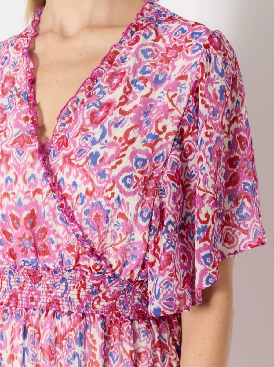 Berenice Γυναικείο Φόρεμα Maxi Regular Fit Βισκόζη Εμπριμέ φωτογραφία