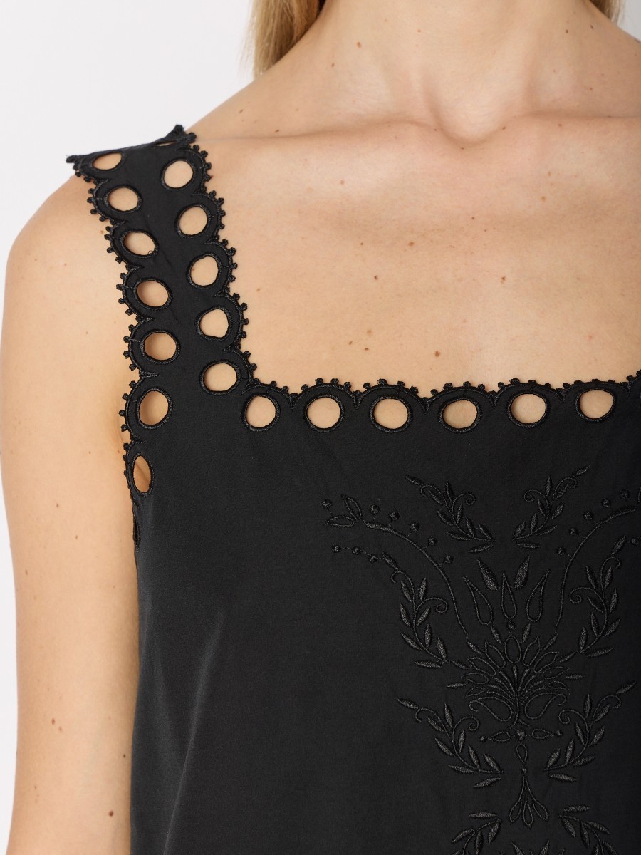 Berenice Γυναικείο Φόρεμα Regular Fit Βαμβακερό Μαύρο φωτογραφία