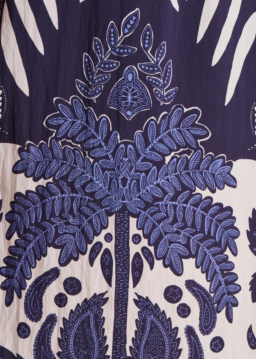 La Fee Maraboutee Γυναικείο Μακρύ Φόρεμα Regular Fit με Εμπριμέ Σχέδιο και Κοντά Μανίκια φωτογραφία