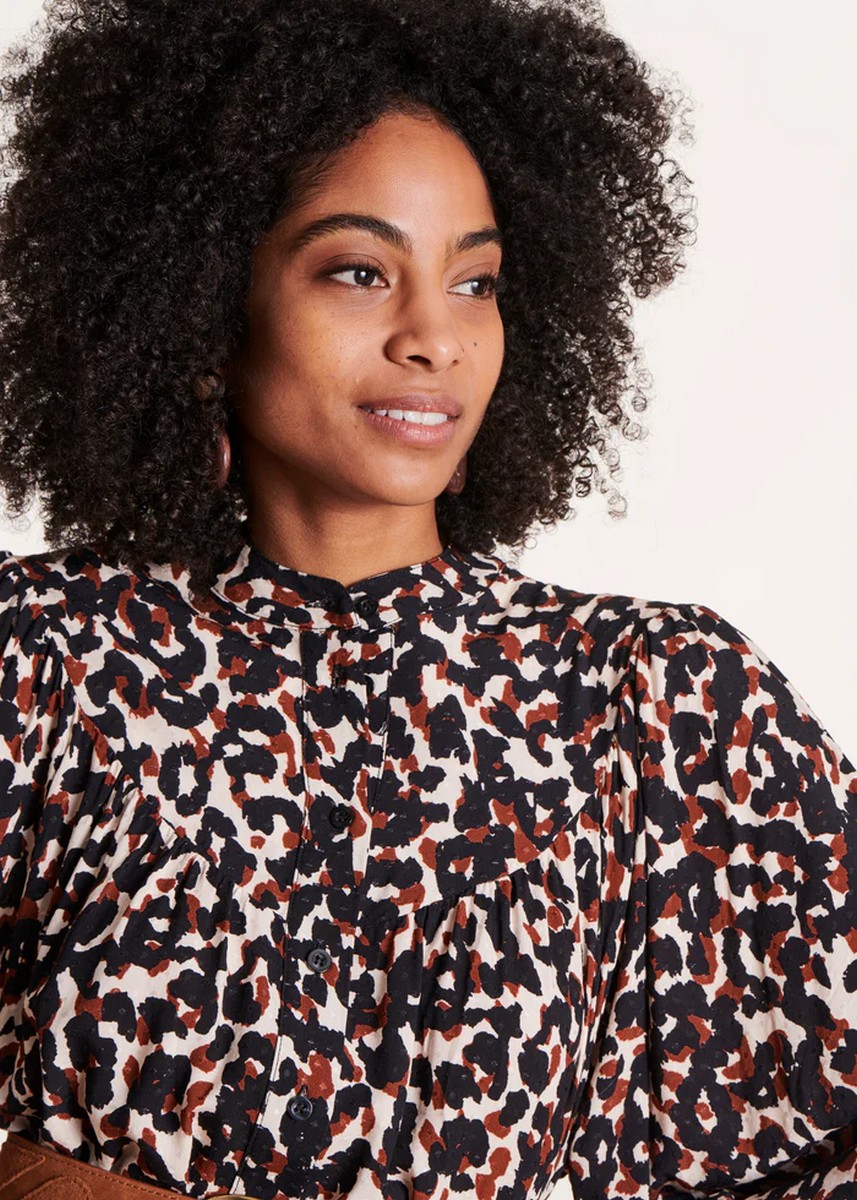 La Fee Maraboutee Γυναικείο Μακρύ Σεμιζιέ Regular Fit με Animal Print και Μανίκια 3/4 φωτογραφία