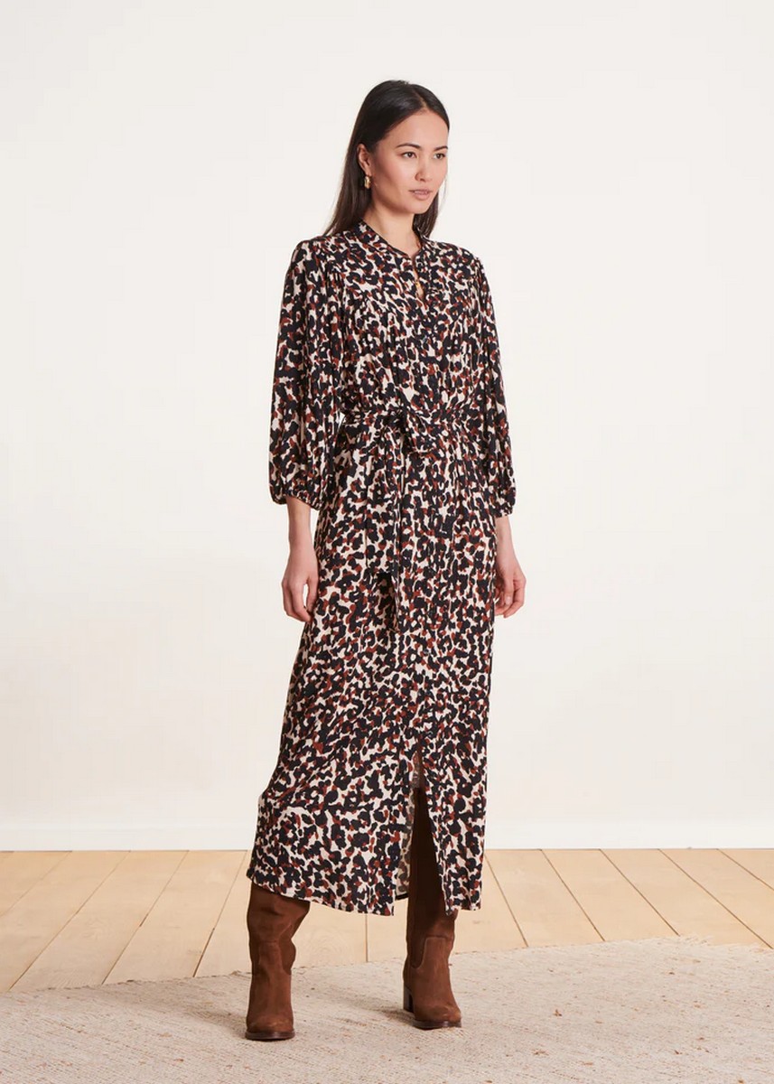 La Fee Maraboutee Γυναικείο Μακρύ Σεμιζιέ Regular Fit με Animal Print και Μανίκια 3/4 φωτογραφία