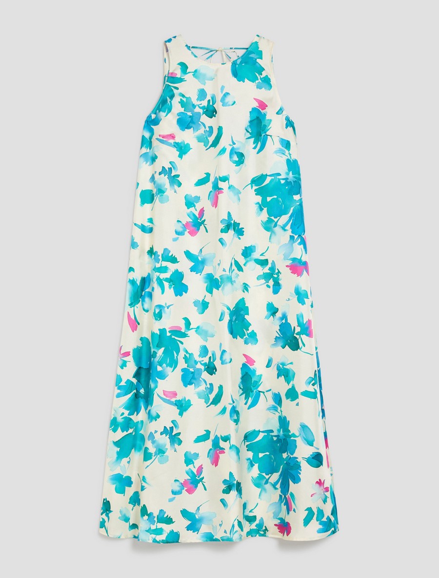 Penny Black Γυναικείο Μακρύ Φόρεμα Μεταξωτό Relaxed Fit με Halterneck Σχέδιο Εμπριμέ φωτογραφία