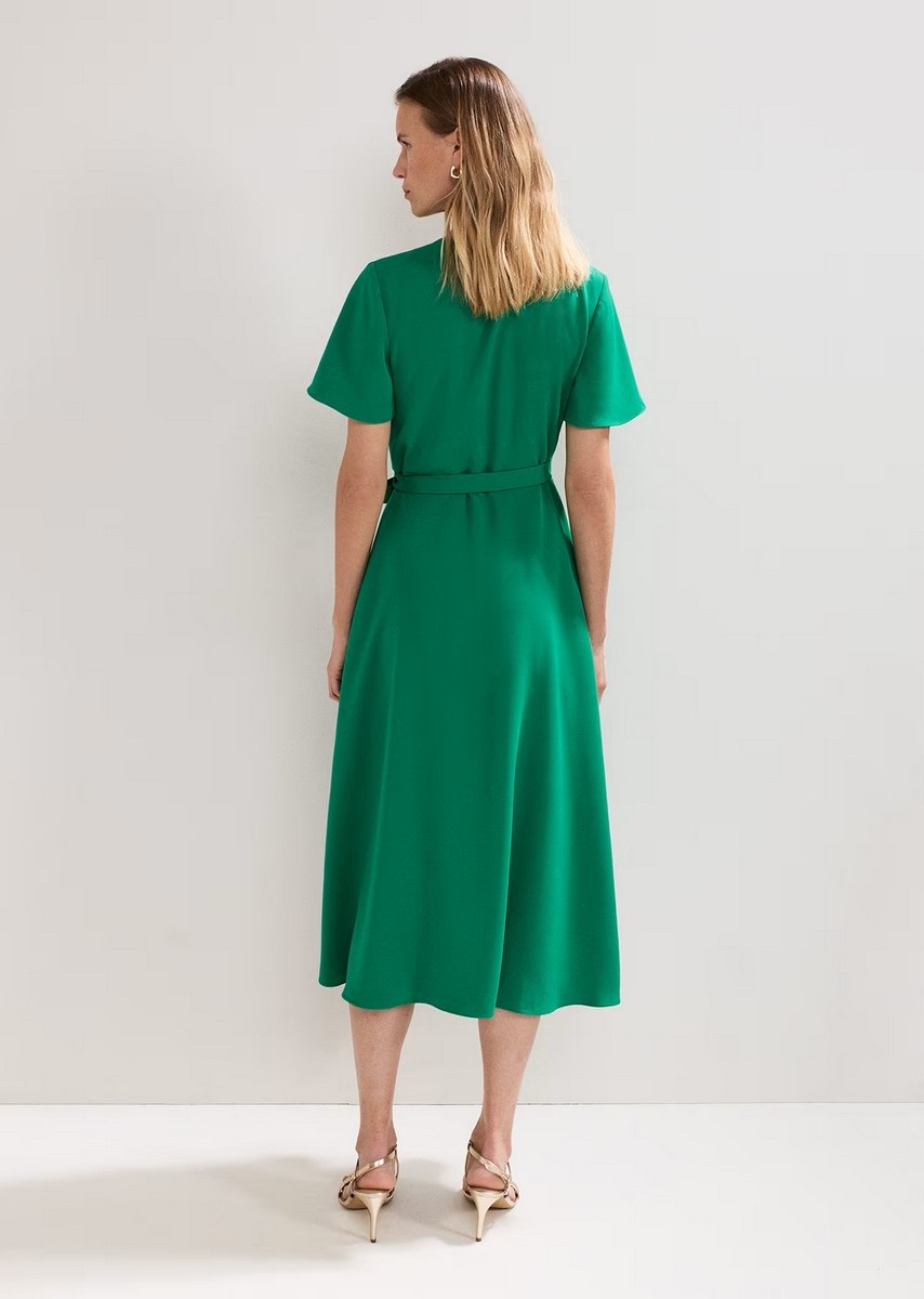 Phase Eight Γυναικείο Φόρεμα με Κρουαζέ Κλείσιμο και Ασύμμετρο Τελείωμα σε Πράσινο φωτογραφία