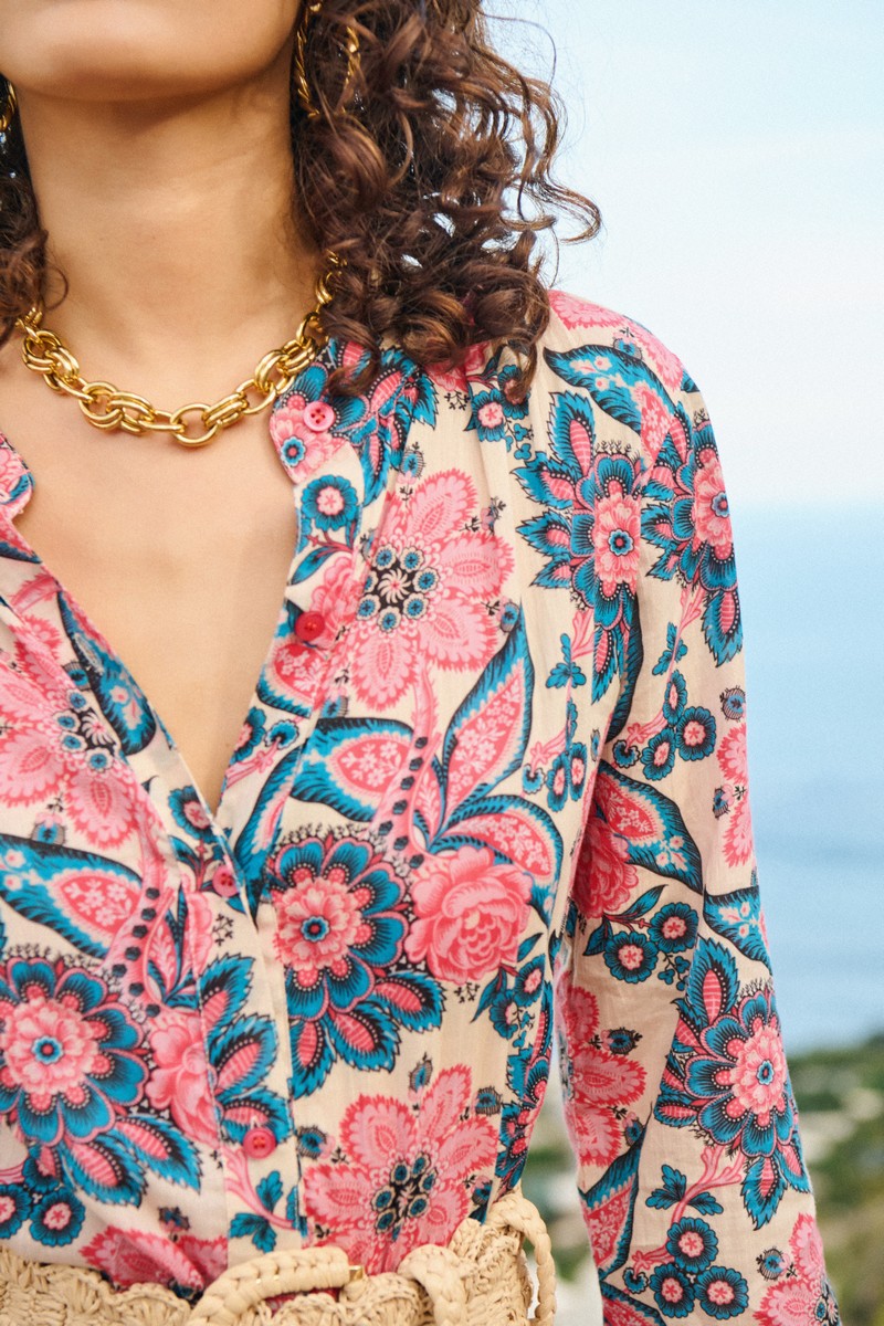 Petite Mendigote Γυναικείο Σεμιζιέ Φόρεμα με Φλοράλ Μοτίβο Regular Fit σε Εμπριμέ φωτογραφία