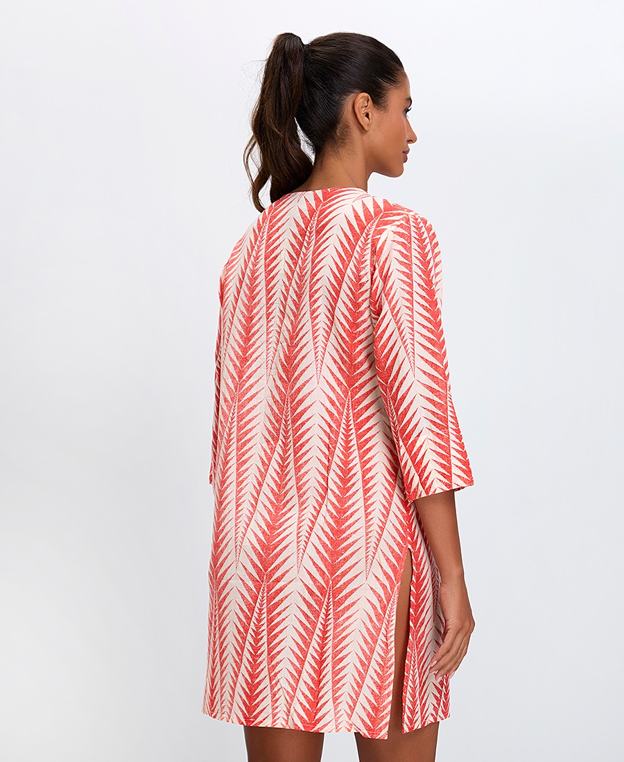 Γυναικείο Φόρεμα Comfort Fit Βαμβακερό Με Λεπτομέρεια Κεντήματος Και Τρέσσα φωτογραφία