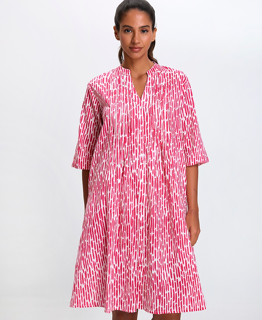 Terre Rouge Terre Rouge Γυναικείο Σεμιζιέ Βαμβακερό με Πλισέ & Ρίγες Regular Fit