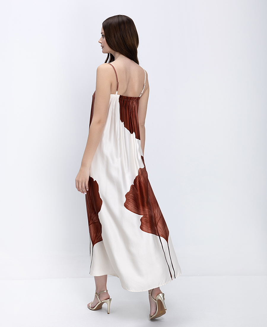 Anonyme Γυναικείο Φόρεμα Regular Fit Maxi Με Τιράντες Και Floral Print φωτογραφία