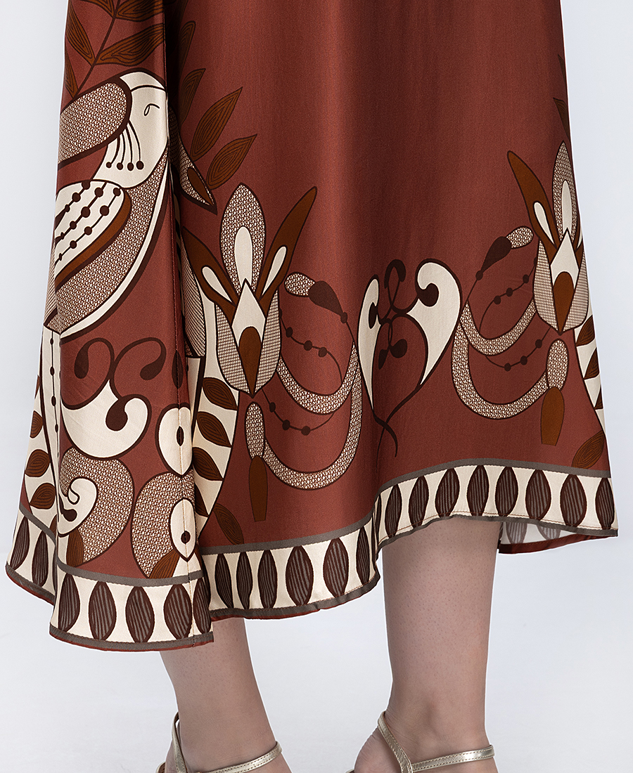 Anonyme Γυναικείο Φόρεμα Regular Fit Midi Με Τιράντες Και Ethnic Print φωτογραφία