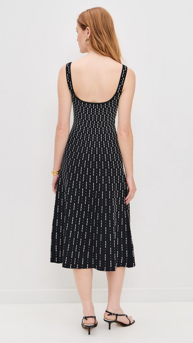 Staud Γυναικείο Midi Φόρεμα Ellison Textured Knit Regular Fit φωτογραφία