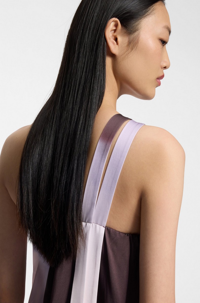 Boss Boss Γυναικείο Φόρεμα One Shoulder Με Floral Print Regular Fit - 5