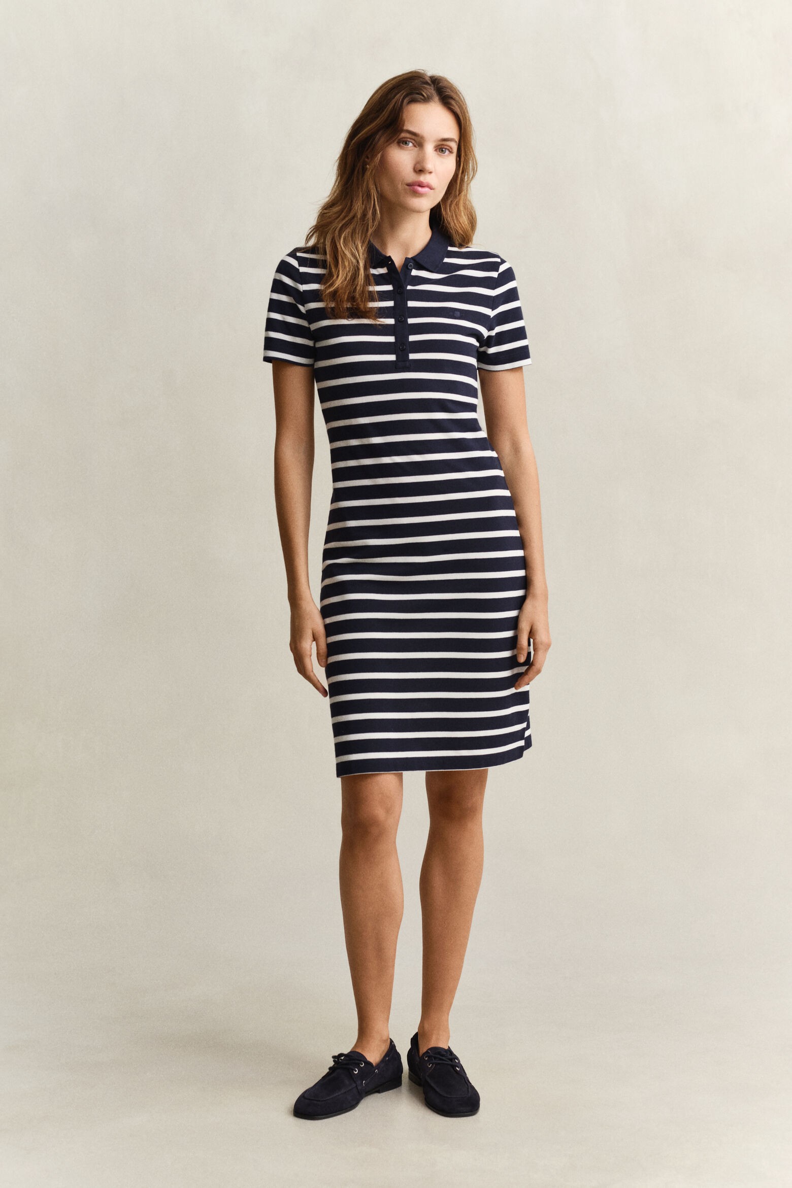 Gant Γυναικείο Φόρεμα Polo Βαμβακερό Ριγέ Slim Fit