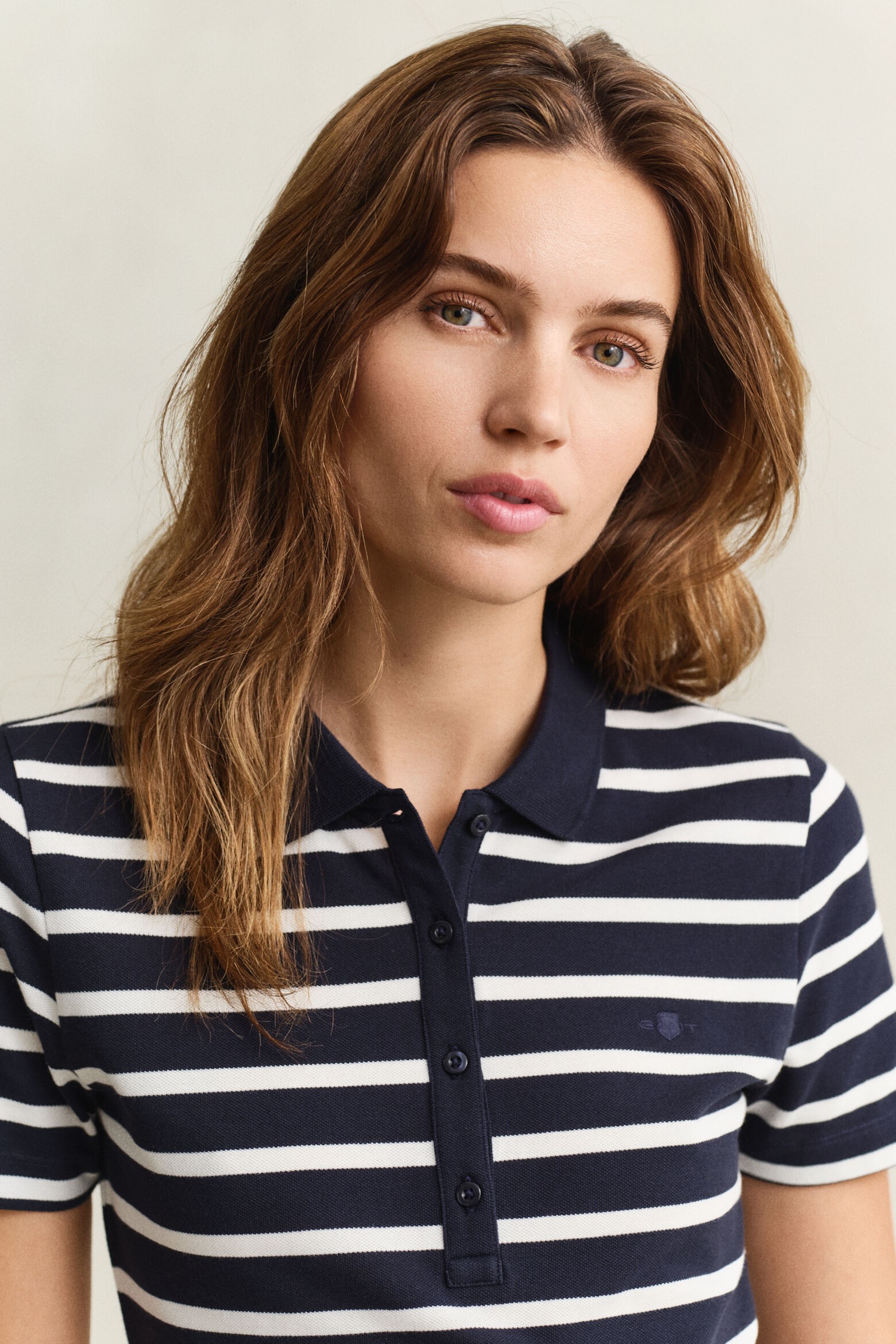 Gant Gant Γυναικείο Φόρεμα Polo Βαμβακερό Ριγέ Slim Fit - 4