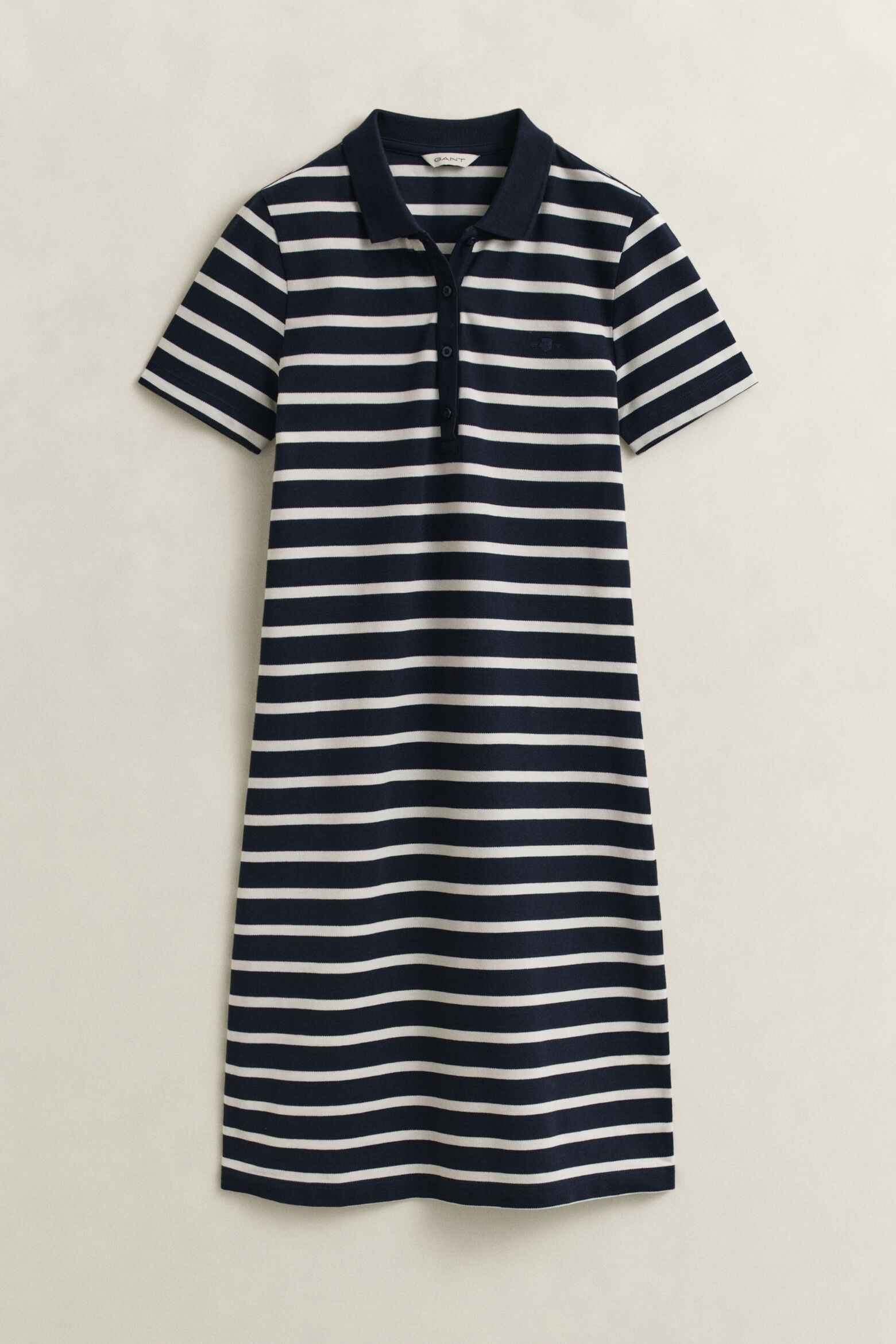 Gant Gant Γυναικείο Φόρεμα Polo Βαμβακερό Ριγέ Slim Fit - 5