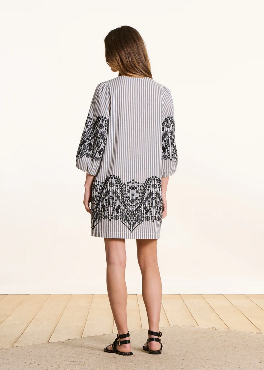 La Fee Maraboutee Γυναικείο Φόρεμα Mini Regular Fit Με Jacquard Ριγέ Σχέδιο