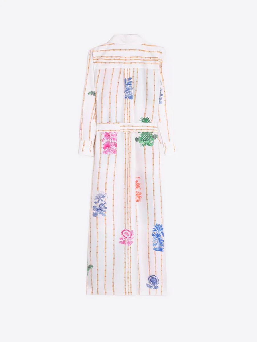 Vilagallo Γυναικείο Φόρεμα Πουκαμισοφόρεμα Bamboo Print Three Quarter Sleeve Regular Fit φωτογραφία