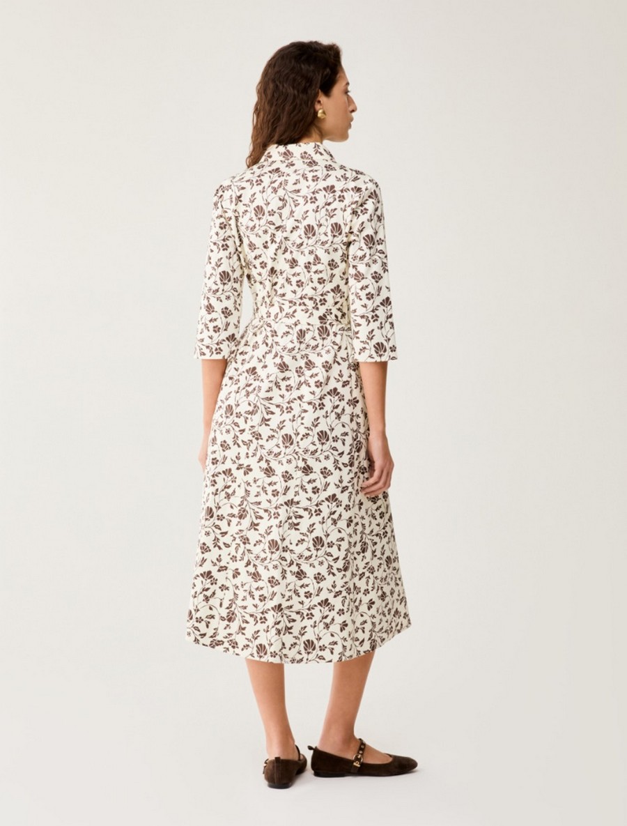 Penny Black Penny Black Γυναικείο Φόρεμα Σεμιζιέ Midi Με Ζώνη Regular Fit - 3
