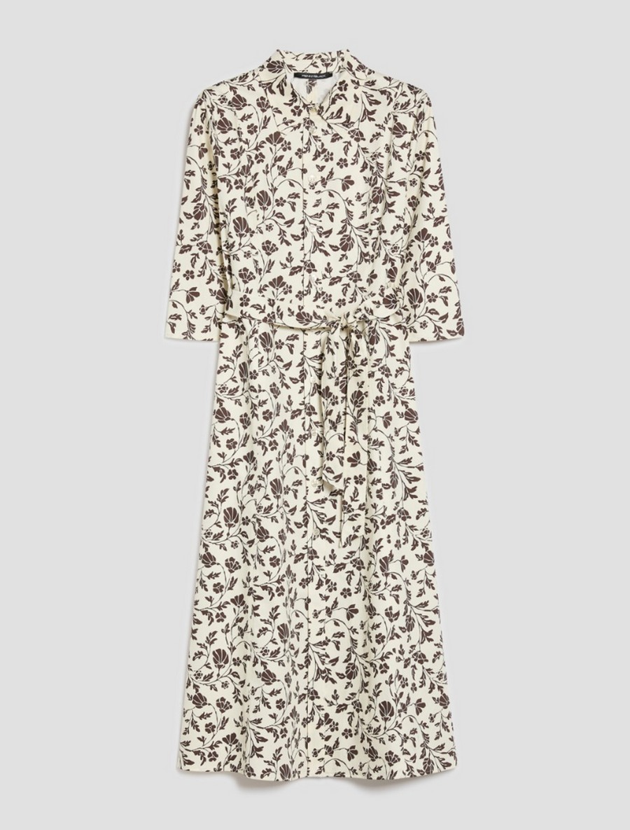 Penny Black Penny Black Γυναικείο Φόρεμα Σεμιζιέ Midi Με Ζώνη Regular Fit - 5