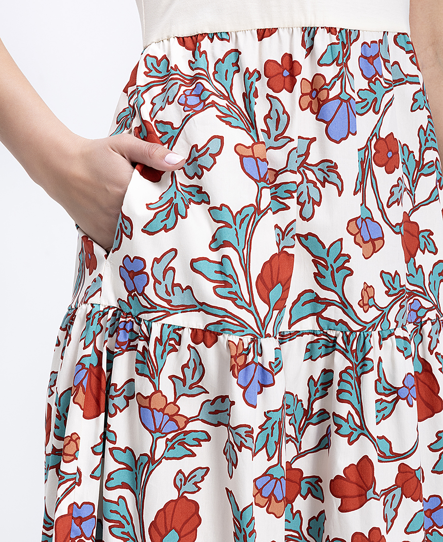 Penny Black Penny Black Γυναικείο Φόρεμα Maxi Βαμβακερό Με Floral Σχέδιο - 3