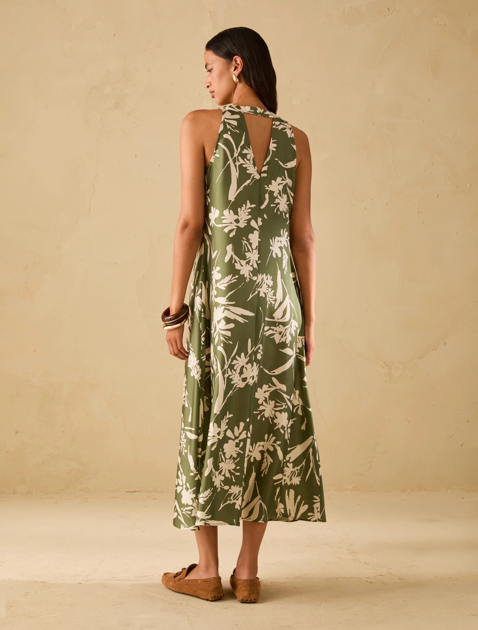 Penny Black Γυναικείο Φόρεμα Μεταξωτό Με Τropical Print Και Cut Out Λαιμόκοψη