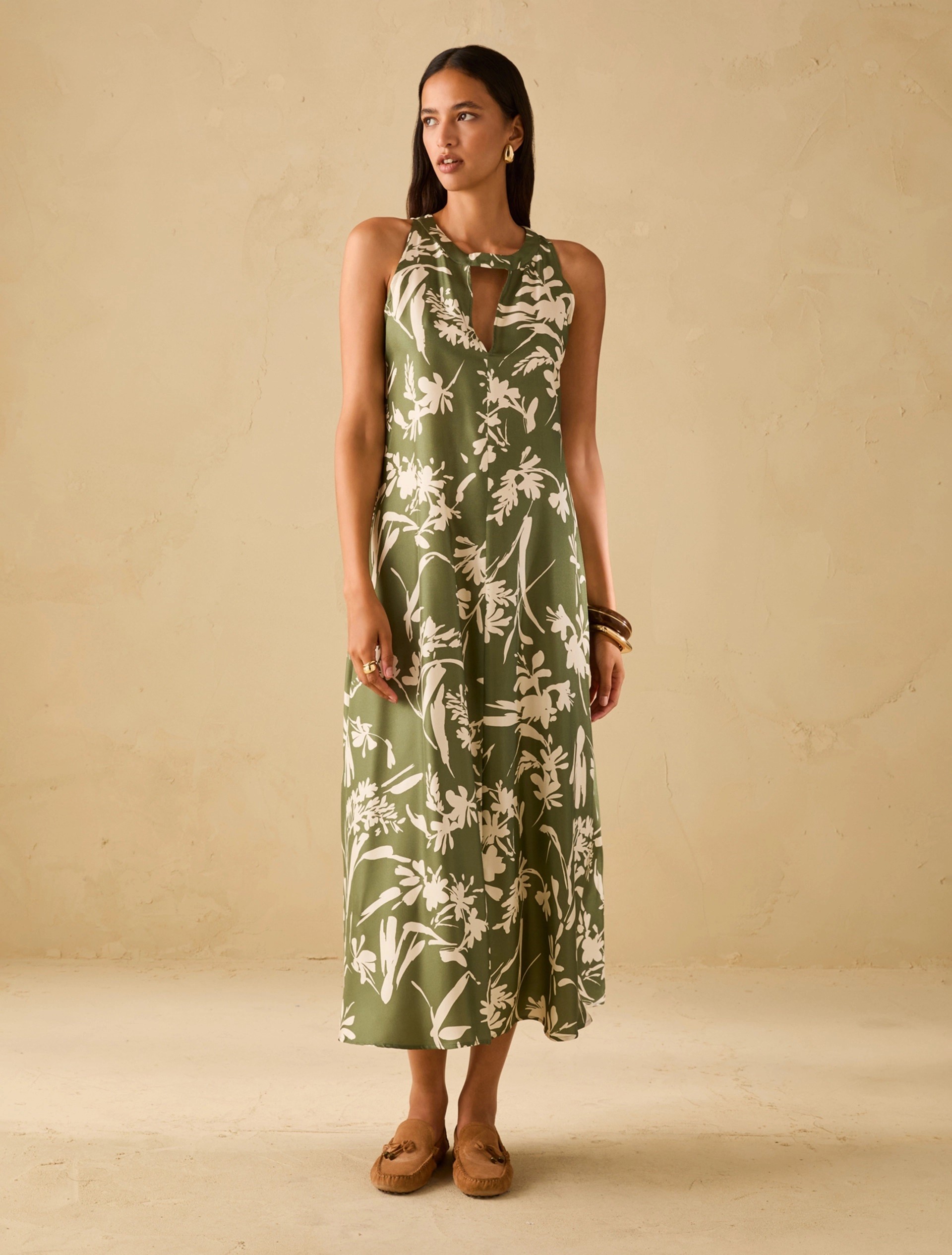 Penny Black Penny Black Γυναικείο Φόρεμα Μεταξωτό Με Τropical Print Και Cut Out Λαιμόκοψη - 3