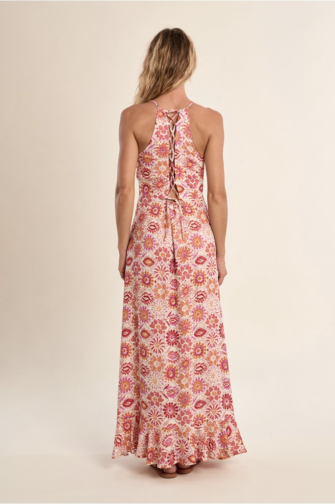 Molly Bracken Γυναικείο Φόρεμα Maxi Wrap Εμπριμέ Και Ruffles Λεπτομέρειες φωτογραφία