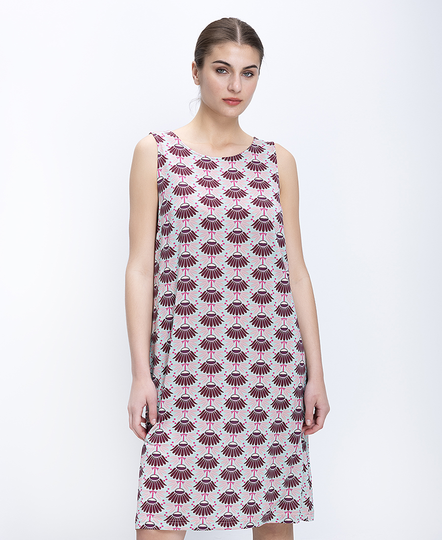 Laura Donini Γυναικείο Midi Φόρεμα Εμπριμέ Regular Fit