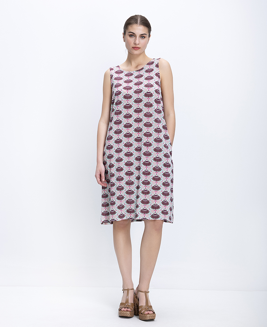 Γυναικείο Midi Φόρεμα Εμπριμέ Regular Fit