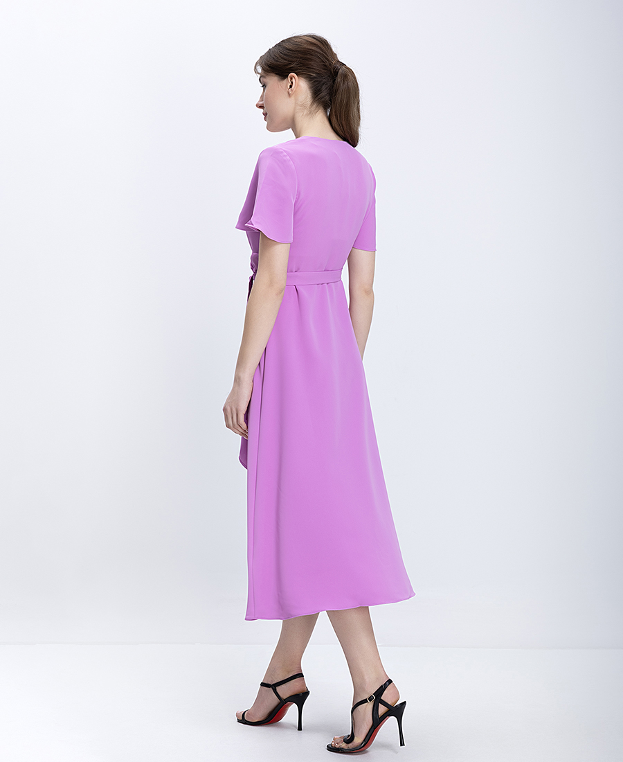 Phase Eight Γυναικείο Midi Φόρεμα Κρουαζέ Με Βολάν Regular Fit φωτογραφία