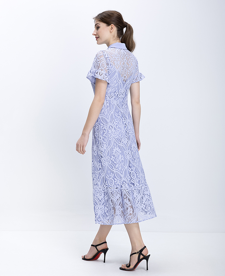 Phase Eight Γυναικείο Midi Φόρεμα Δαντέλα Με Κουμπιά Regular Fit φωτογραφία