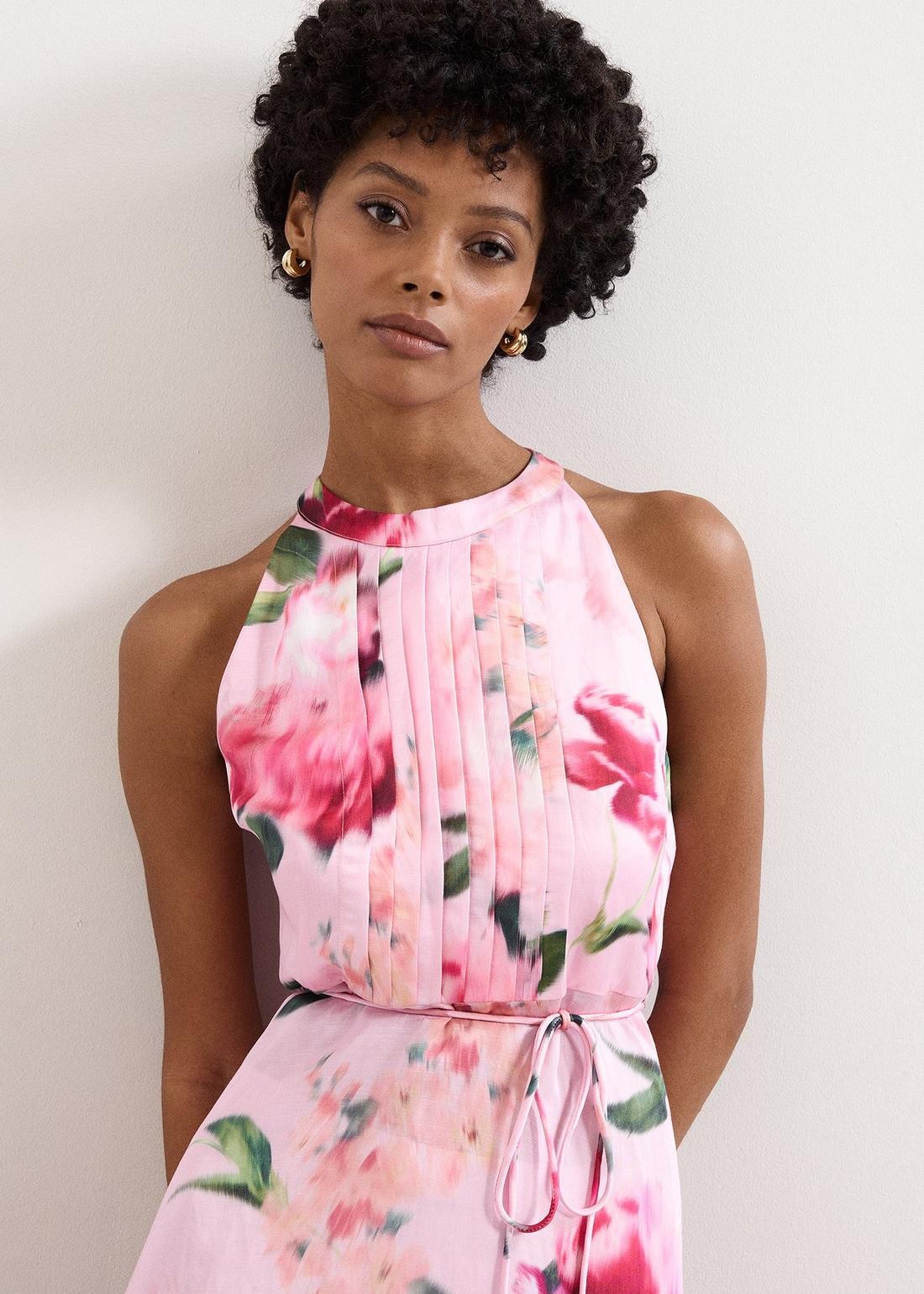 Phase Eight Phase Eight Γυναικείο Φόρεμα Midi Με Halter Λαιμόκοψη Και Floral Σχέδιο - 5