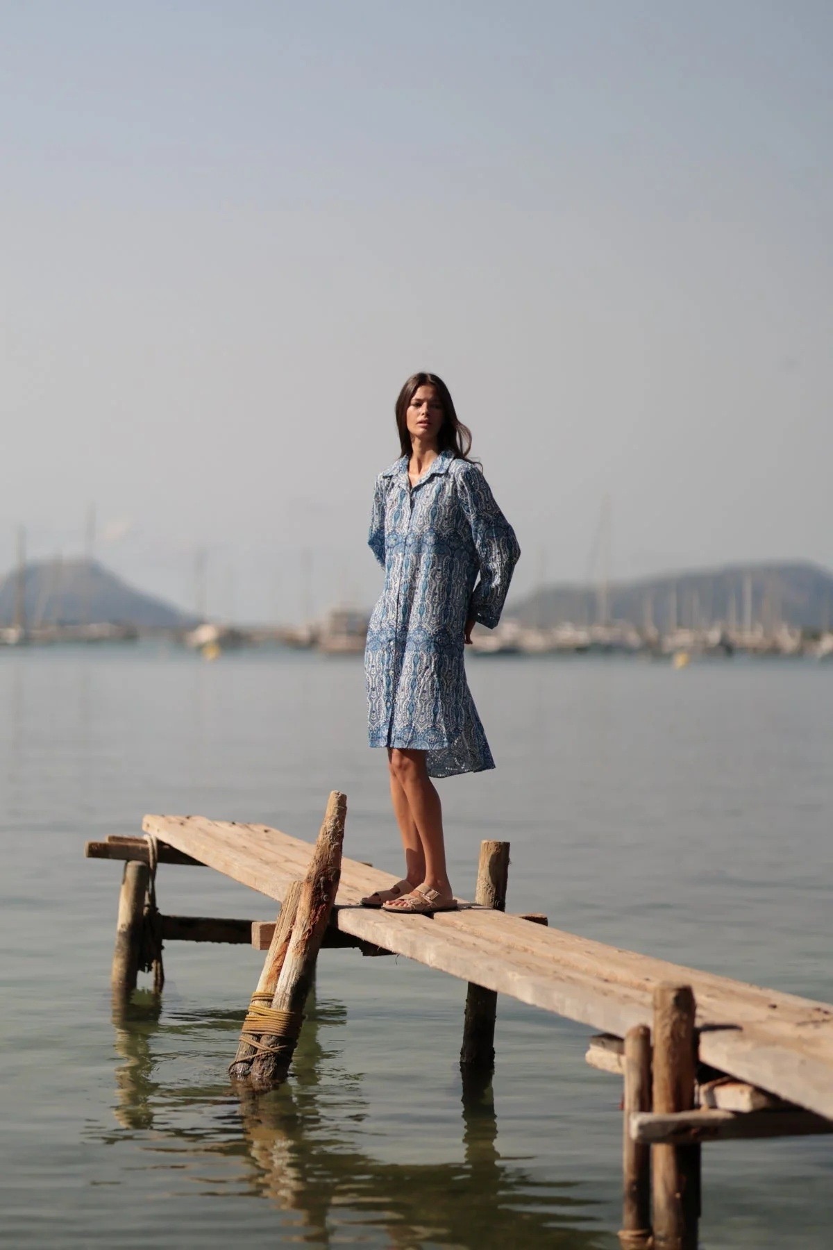 Luna Llena Luna Llena Γυναικείο Σεμιζιέ Midi Paisley Regular Fit - 3