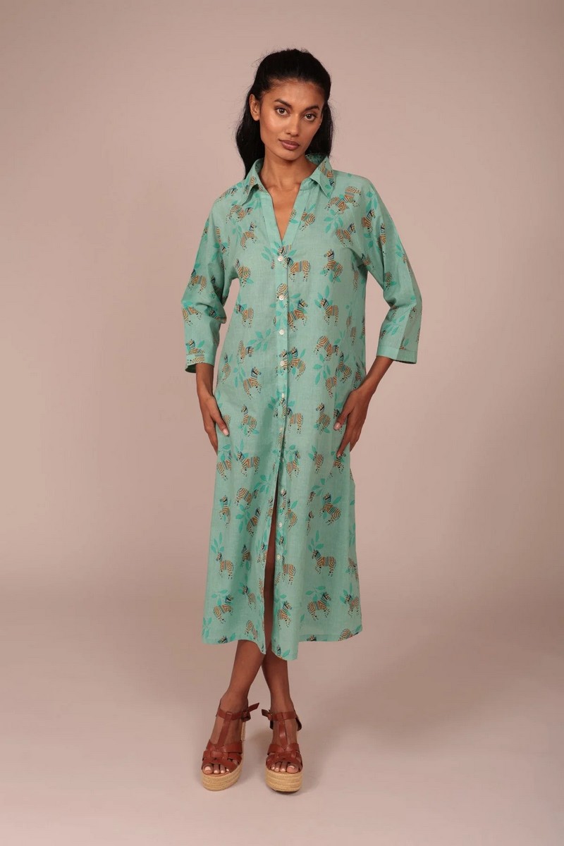 Luna Llena Γυναικείο Σεμιζιέ Midi Zebra Print Regular Fit